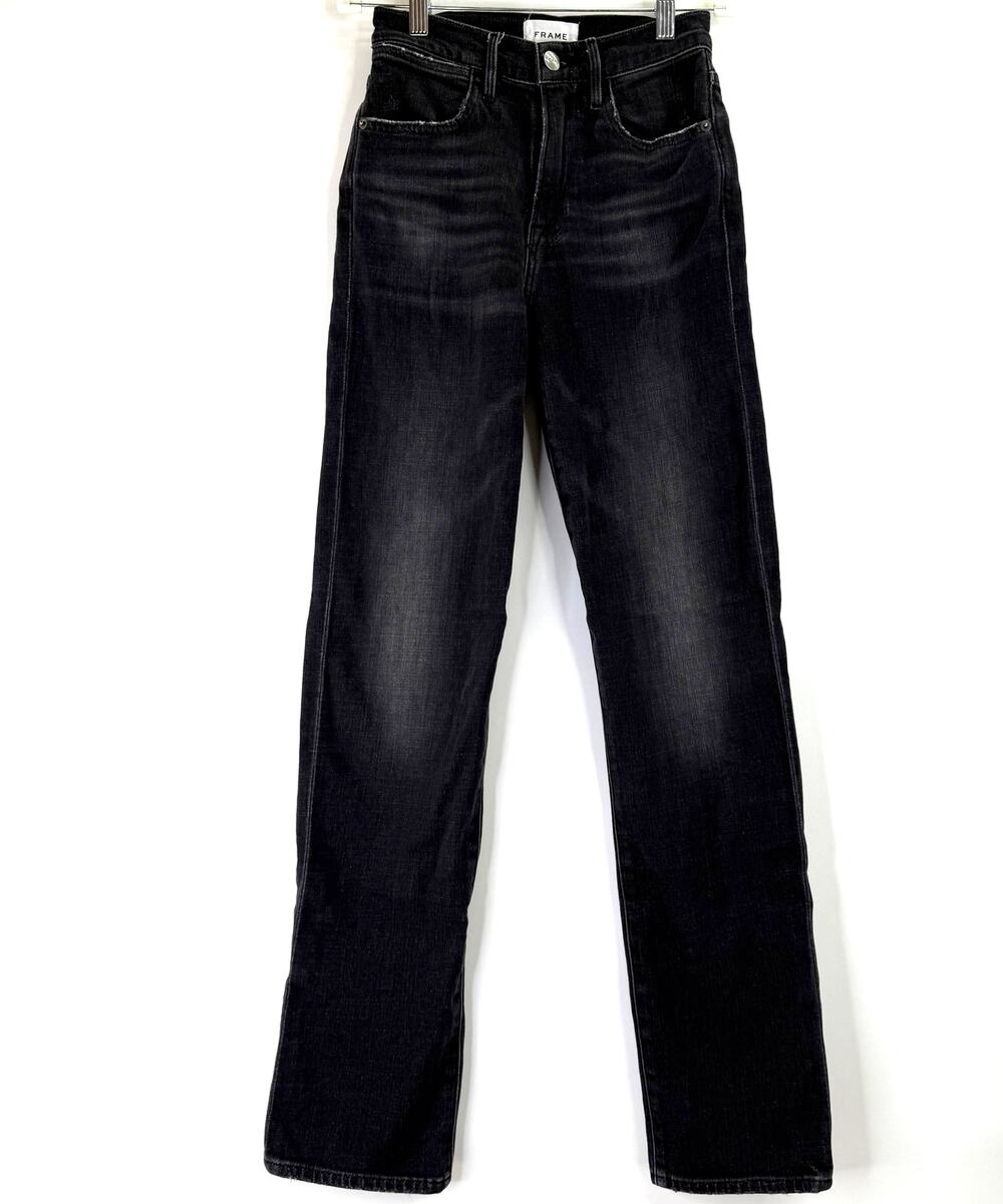 Frame Denim Grey Le Hollywood High Rise Straight Leg Jeans Size 25